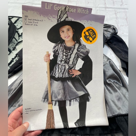 Fun world lil goth rose witch Halloween costume baby girl 24M-2T - Picture 2 of 8